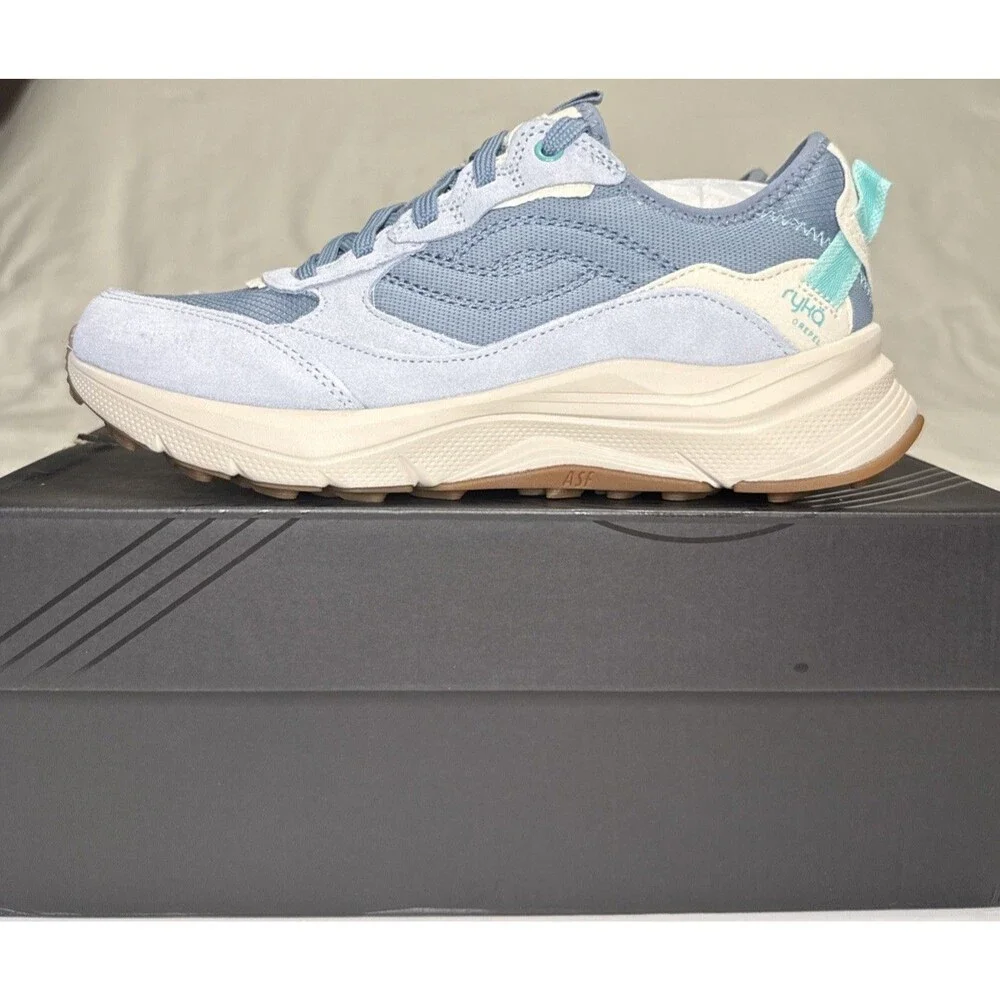 Ryka 7.5 W Wide Width Upside TR Trail Running Shoe Citadel Blue Womens EU 38 NIB